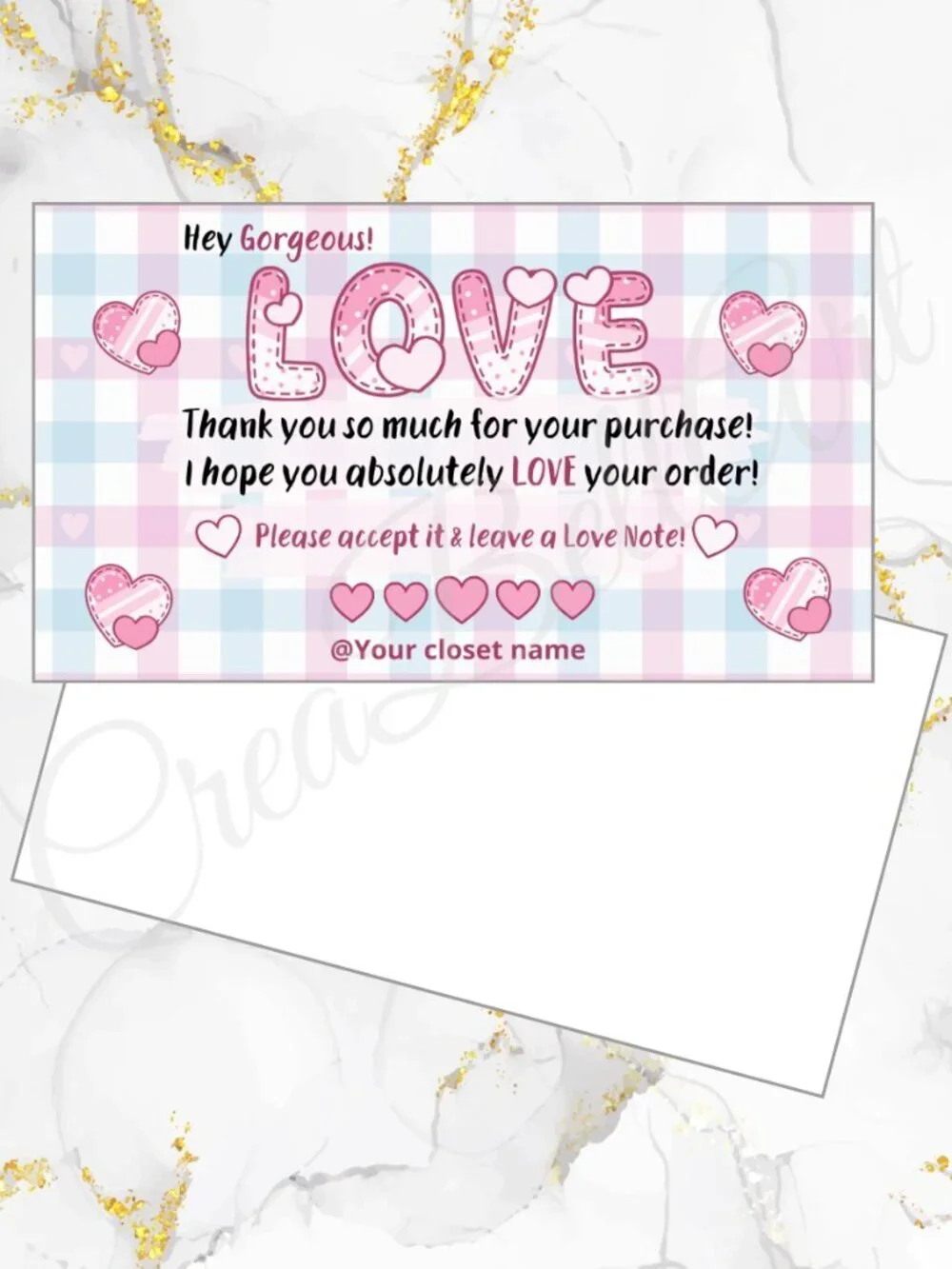 120 Pack Love Cute  Personalized Thank You Cards & Stickers